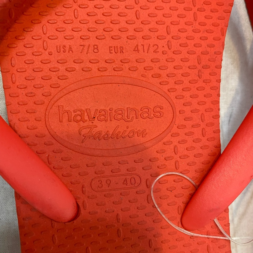 Women’s Havaianas Top Orange Rubber Flip Flops 7_5